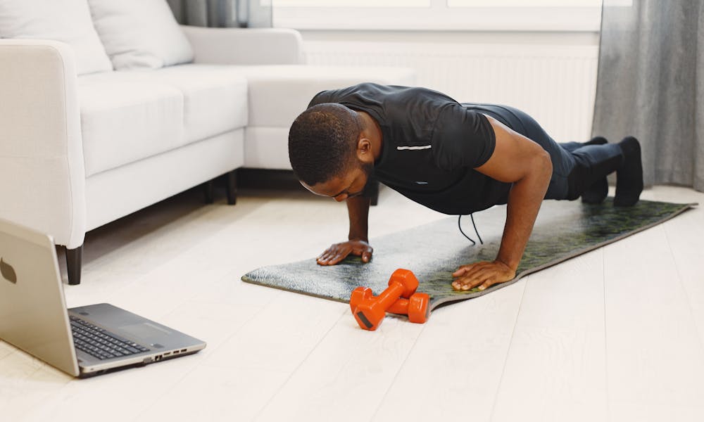 man doing push-ups